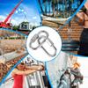 Lissey SUS304 Stainless Steel Ring Carabiners with Connecting Hardware for Large and Small and Swings 10 Catches, Locks, D-Rings, Mountaineering,