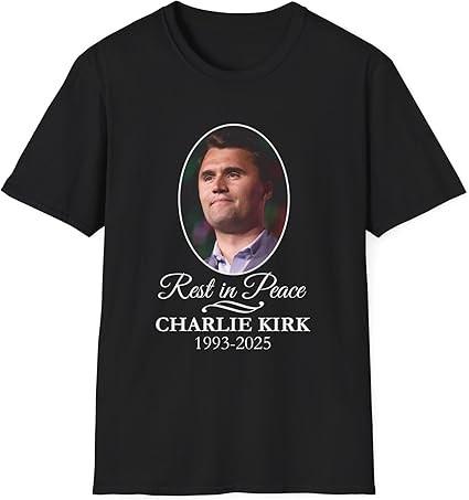 Charlie Kirk Riposa in Pace - Maglietta Unisex Tributo Commemorativo