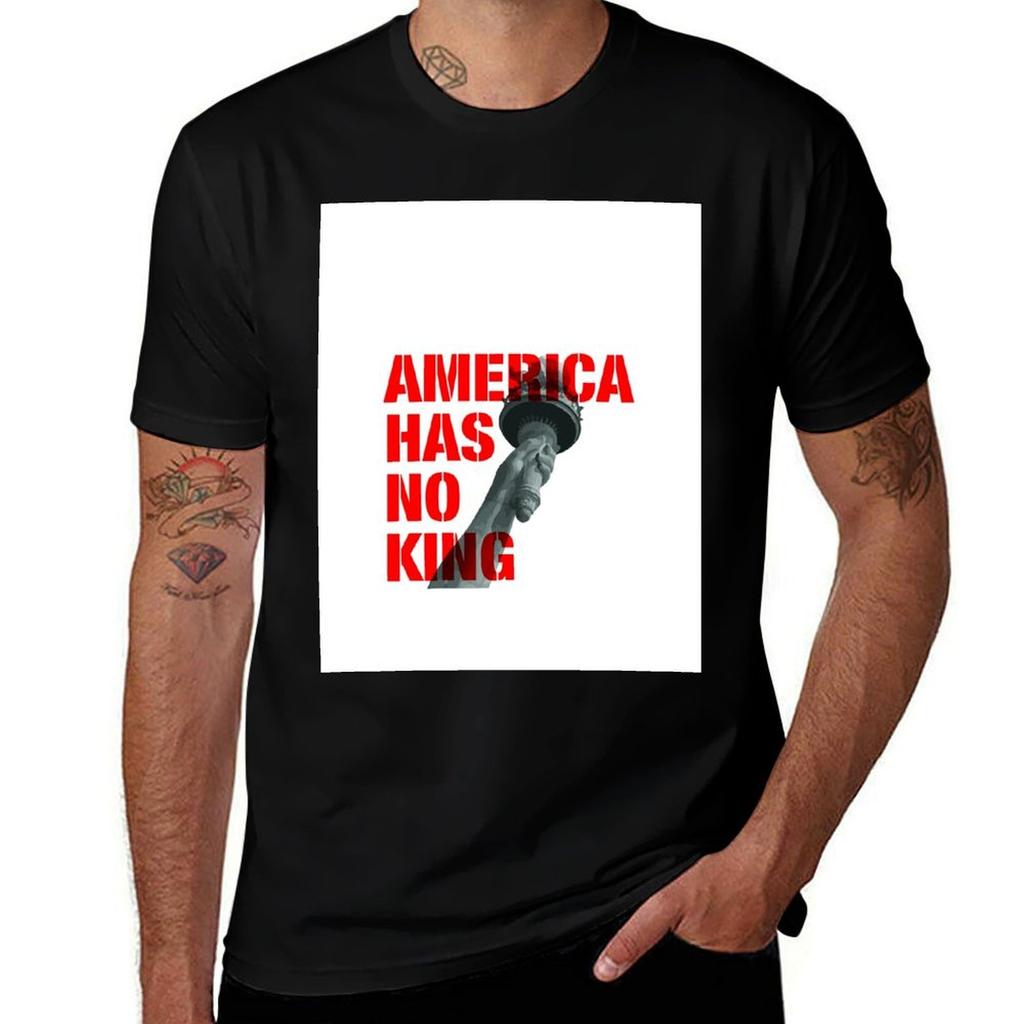 America Has No King Tshirt Cotton Tshirt Plain For Unisex Package Tshirt