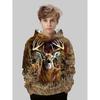 Felpe da Caccia al Cervo per Ragazzi Animali Mimetismo Outdoor Stampa Completa 3D Primavera Autunno Vestiti per Bambini Semplice Casual Felpa Top