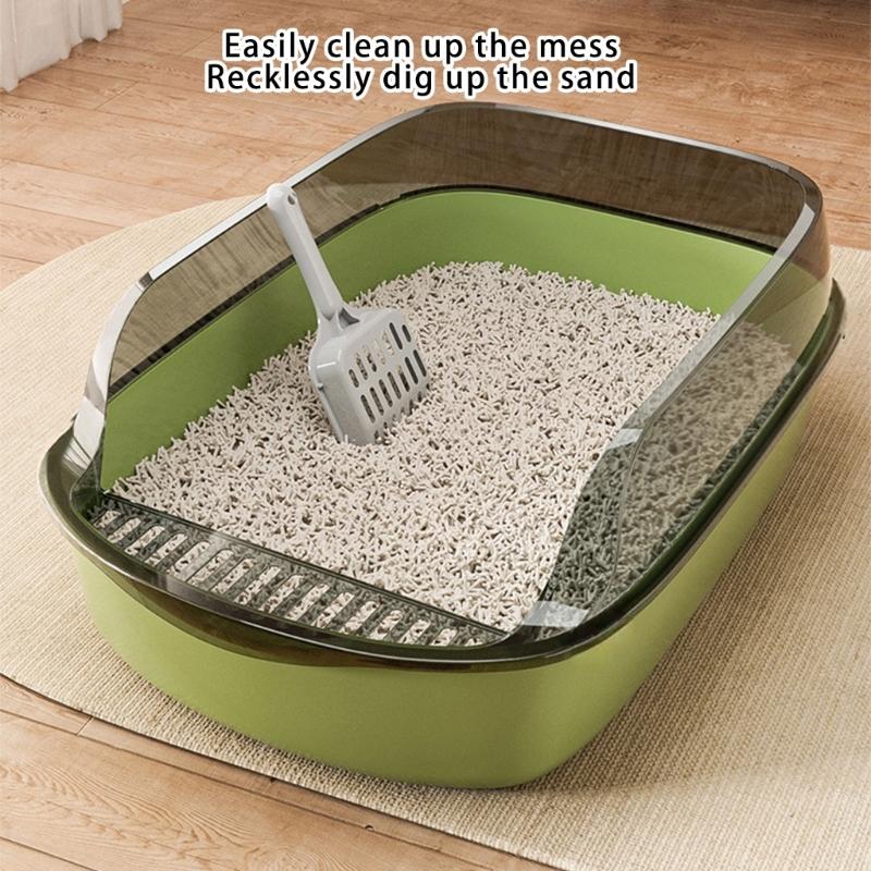 Large Cats Toilet Box For Pet Cats Households with Ventilation System And Removable Part Easy To Clean Litter Box