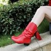 Fashion Lace-up Leather Ladies Mid Calf Shoes Comfortable and Elegant On Promotion Fashion 2025 New Rock Y2k Hot Women's Half High Boots