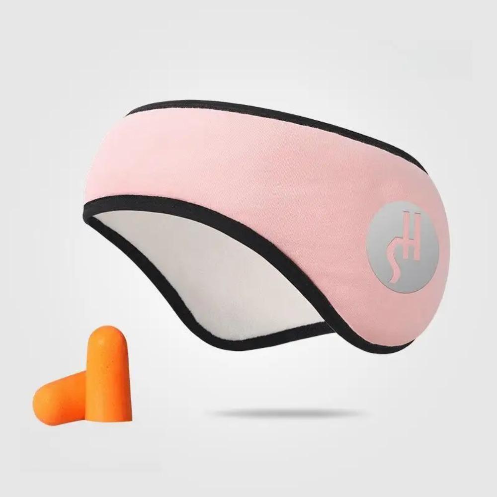 

2 in 1 Sleep Earplugs And Adjustable Eye Mask Noise Reduction Travel Nap Sound Insulation Earmuffs for Better Sleep Anytime рожевий