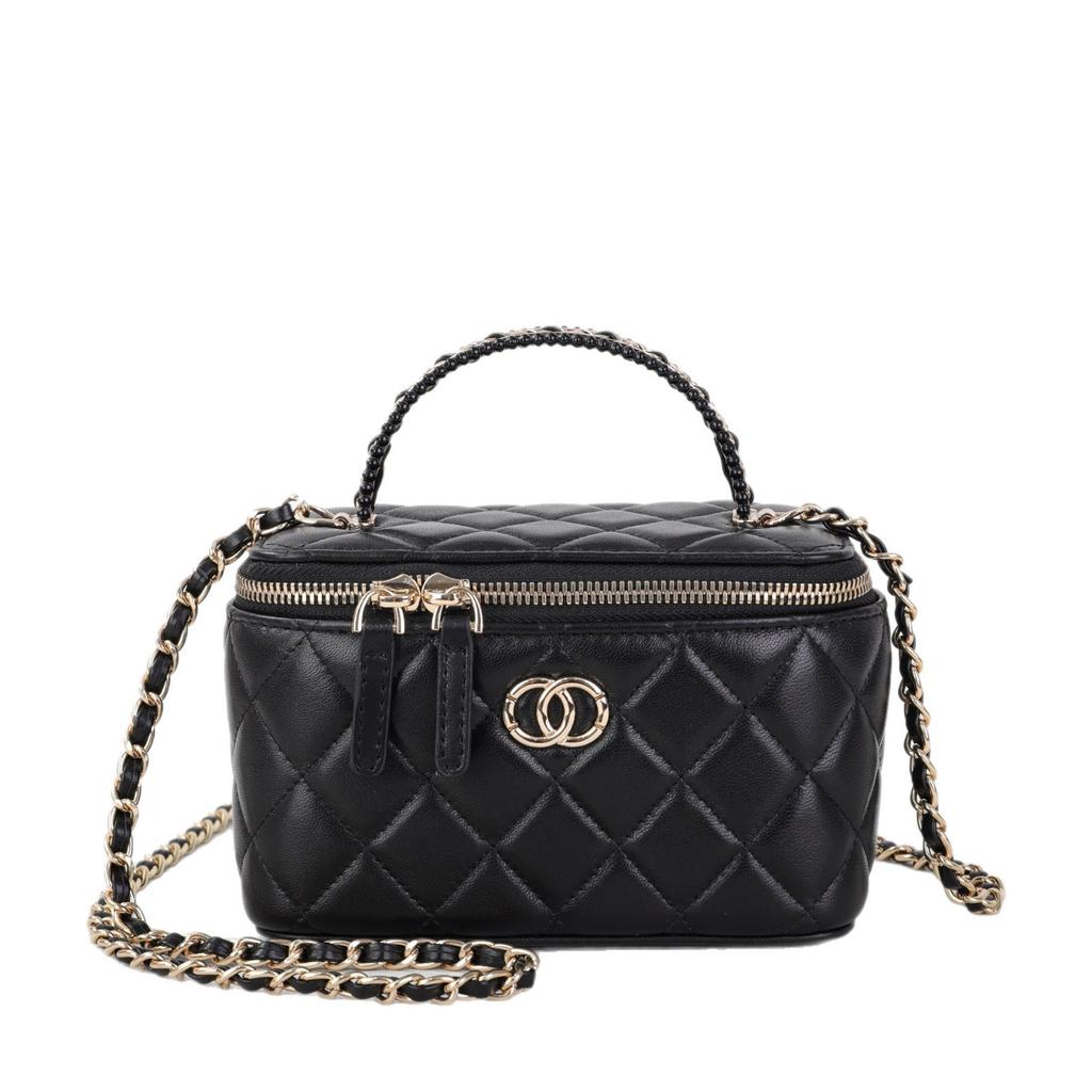 Ruit ketting box tas, high-end gevoel licht luxe mode veelzijdige nieuwe schouder crossbody draagbare schapenhuid tas