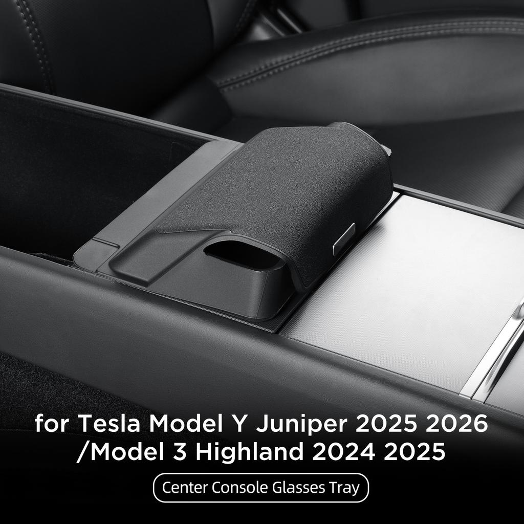 SMABEE for 2025 2026 Tesla Model Y Launch Juniper/ Model 3 2025 Car Glasses Tray Center Console Armrest Storage Box Organizer