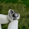 Friendship Day Sale Pear Mud Crack Fossil Stone New Ring Sterling Silver US 7.75