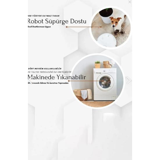 Flecked Patterned Digital Print Washable Non-Slip Base Thin Living Room Kitchen Kids Carpet Runner