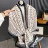 Luxury Polka Dot Scarf For Women Elegant Shawl Warps For Daily Wear Ladies Hijab Neckerchief Soft Stain Scarves For Travel Wear