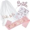 Creative Headwear Party Atmosphere Decoration Set Bridal Diamond Ring Shoulder Strap Headveil Stickers Decorative Dressing Props