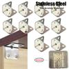 Edelstahl L-förmigen Ecke Code Rechtwinklig Laminat Möbel Bord Hardware Rechtwinklig Halterung Schrank Kleine Stecker