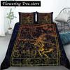 Constellation Duvet Cover Yellow Constellation King Size Bedding Set For Astronomy Enthusiast Soft Twin Polyester Quilt Cover