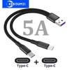 USB till USB C Datakabel Typ C Snabbladdningskabel Y-splitter 5A Snabbladdningskabel för Samsung Huawei Xiaomi Telefon Laddningskabel