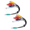2Pcs For Samsung LCD TV Component Signal Line 3.5+2.5 To 5RCA Video Doubleend for AV Wire