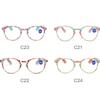 Women Reading Glasses Fashion Ultralight Round Frame Anti Blue Light Computer Eyeglasses +1.0 To +4.0
