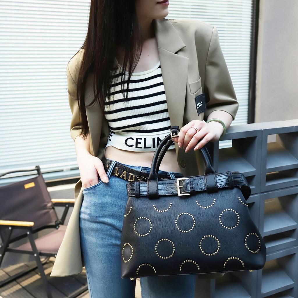 Luxury women's designer leather luxury rectangular high-quality handbag top handle trendy designer luxury women's bags with top handle trend