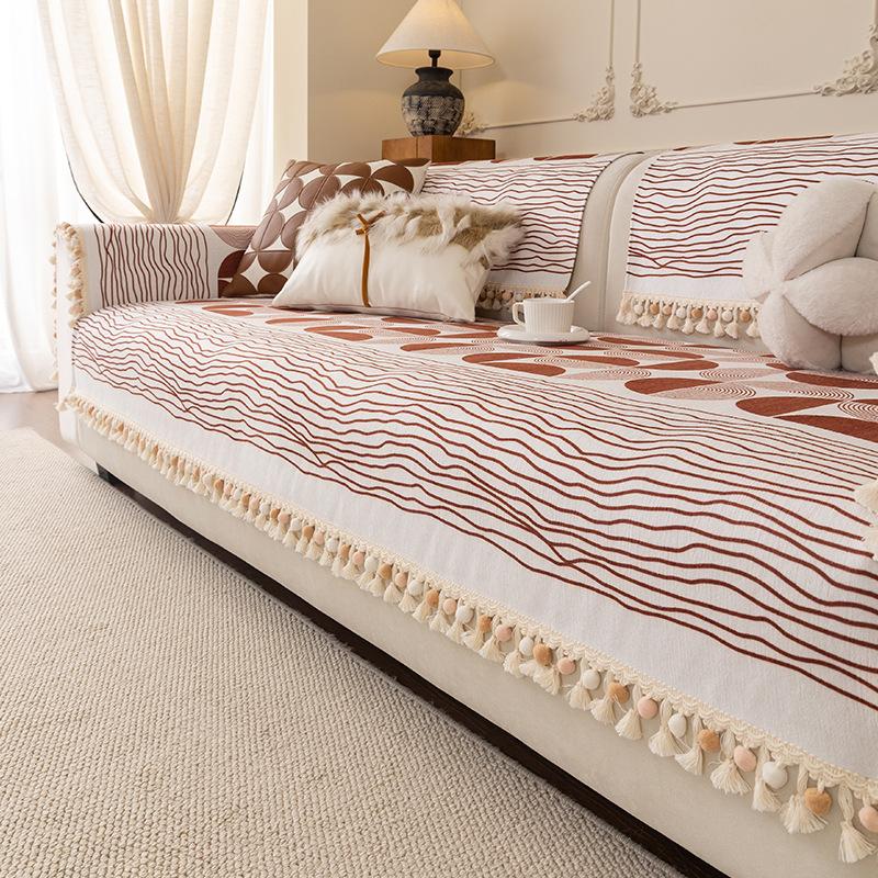 New Sofa Cover Cloth Is Universal In All Seasons, Pastoral Style, Full Cover Sofa Towel, One-Piece Cover Sofa Cushion Cover