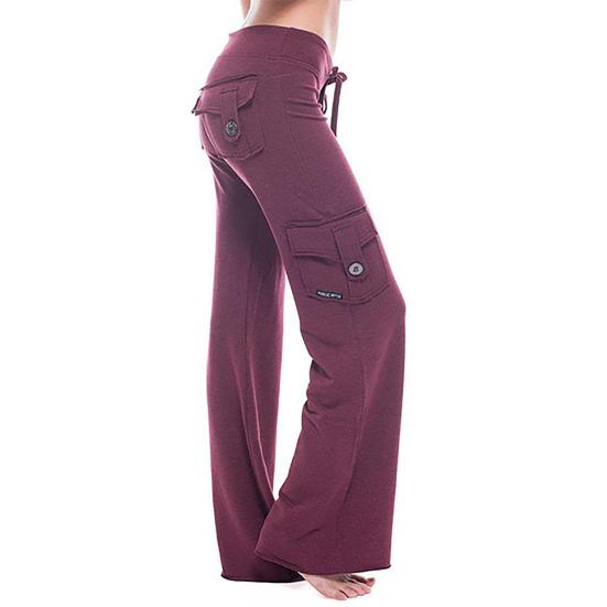 Pants Strong Elastic Buttons Sweatpants Strong Elastic Yoga Pants for Sports