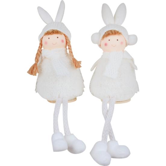 Ausgezeichnete doppelte Hängebeine verbessern die Atmosphäre Attraktive, verschleißfeste, liebliche Weihnachtsengel-Puppe Dekoration Geburtstagsgeschenk Puppe