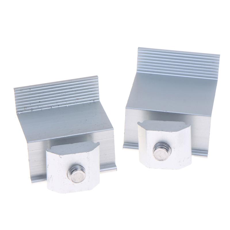 Anti-Corrosion Solar Panel Mounting Clamps Adjustable PV Mid End Bracket Clamp 30-45mm for Boat Camper Off-Grid Solar Power System