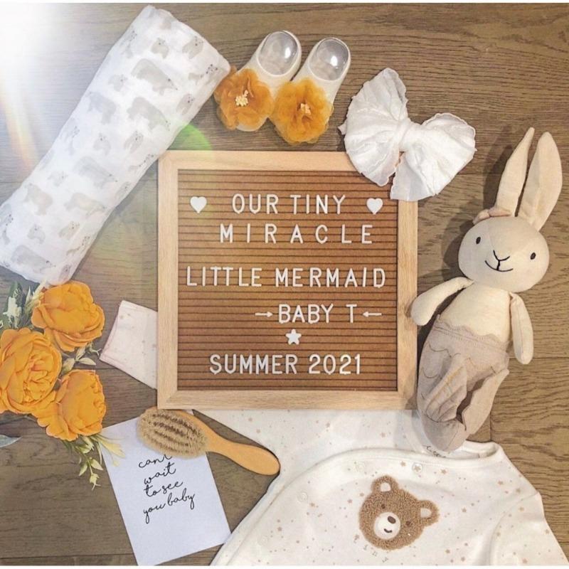 10*10 Felt Letter Decorative Boards Wood Message Board Birthday Party Letterboard 460 Letters Photo Frame with Bracket Kids Gift