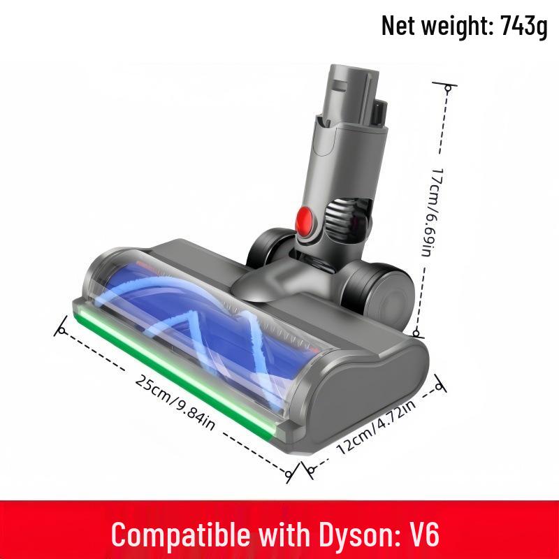 Dyson Vacuum Cleaner Accessory: V6-V11, V15 Slim Green Light Dust-Revealing Floor Brush.