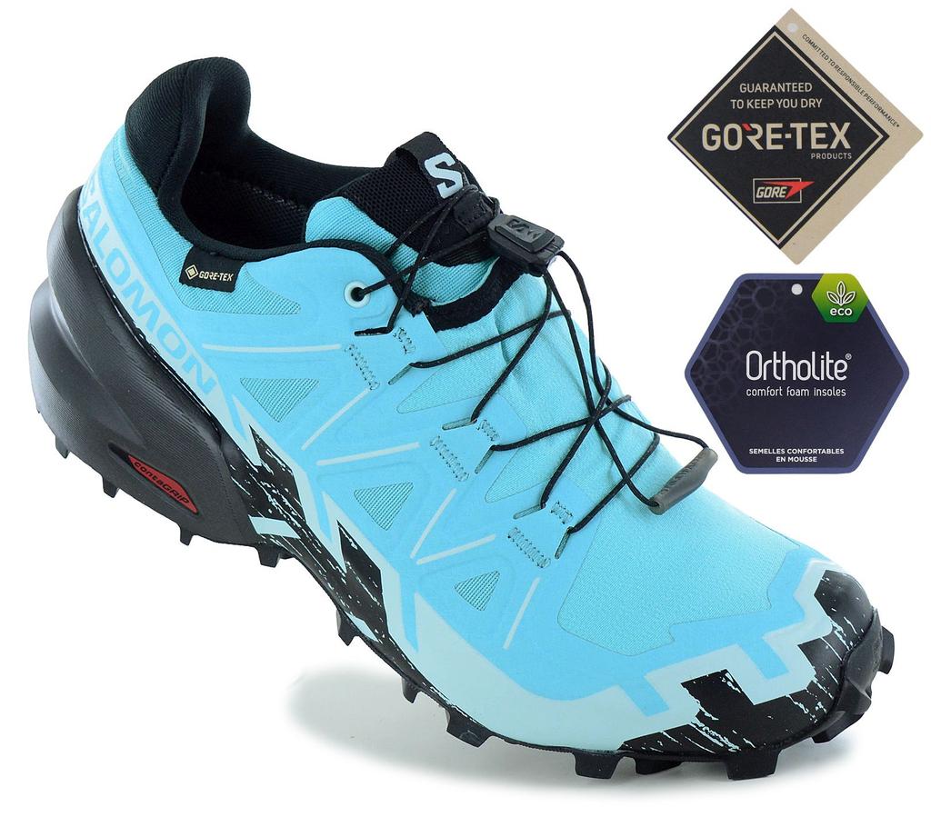 Salomon Speedcross 6 GTX W - GORE-TEX - Damen Trail-Running Schuhe Laufschuhe Blau 477656 ORIGINAL