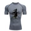 A Samurai Silhouette  Men's Sports T-shirt Training Fitness Compression Workout T-Shirt