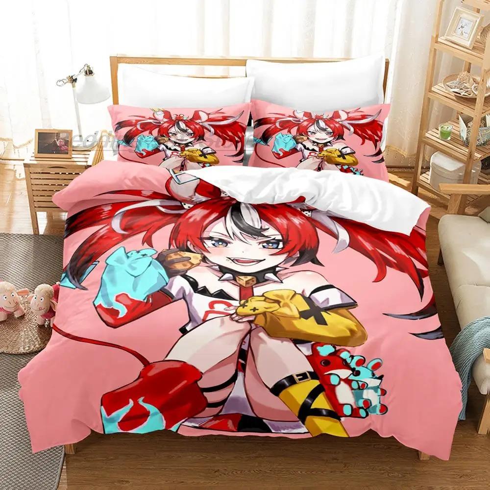 Hakos Baelz Bedding Set Single Twin Full Queen King Size Bed Set Aldult Kid Bedroom Duvetcover Sets 3D Print Goth Bed Sheets