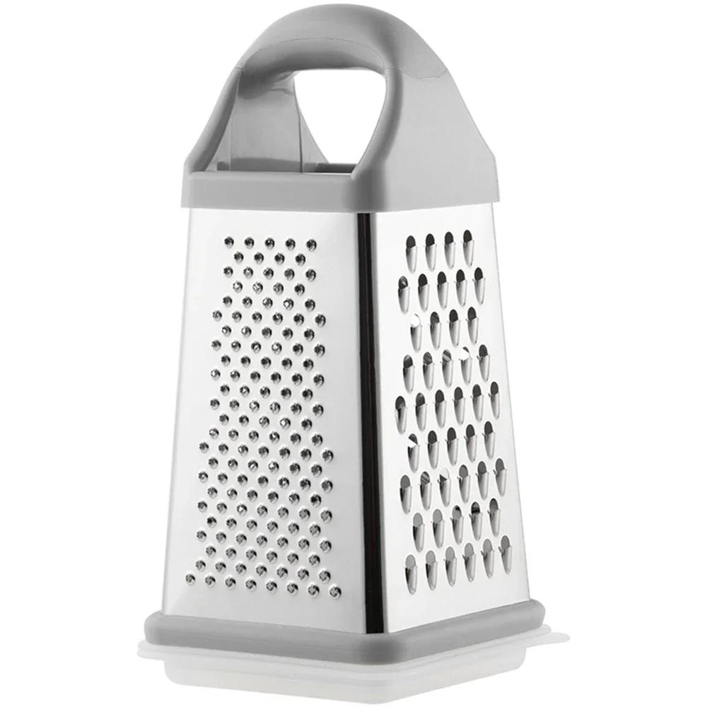 Multipurpose Grater Vegetable Slicer Four-Side Box Grater Stainless Steel Potato & Radish Slicer Garlic Grinder Kitchen Gadgets