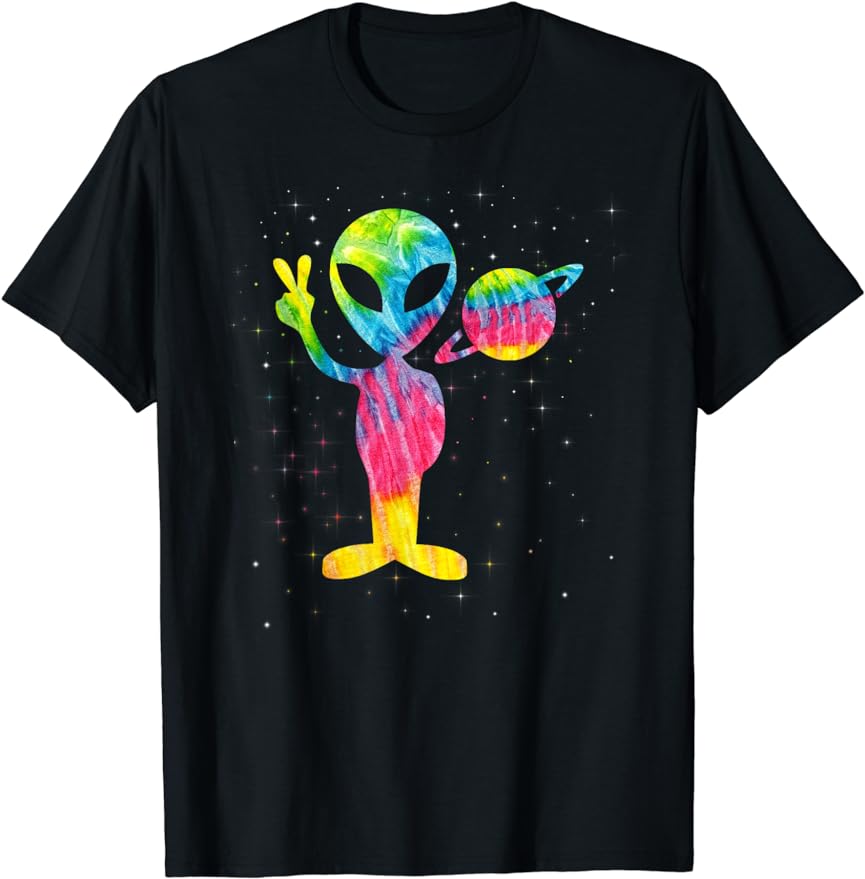 UFO Alien Retro Bright Mountain Lake Camping Visitor T-Shirt Women Men Clothing Tee Ropa Mujer Vintage Clothes Men T Shirt