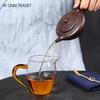 130ml Chinese Yixing Purple Clay Teapots Hand-carved Flowers Tea Pot Raw Ore Purple Mud Kettle Household Handmade Zisha Tea Set