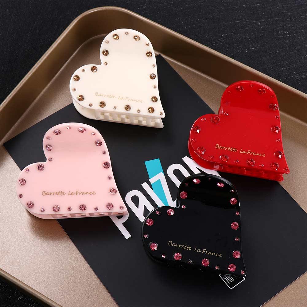 Geometry Shape Female Hair Accessories Korean Style Grab Clip Love Hair Claw  Hair Clip