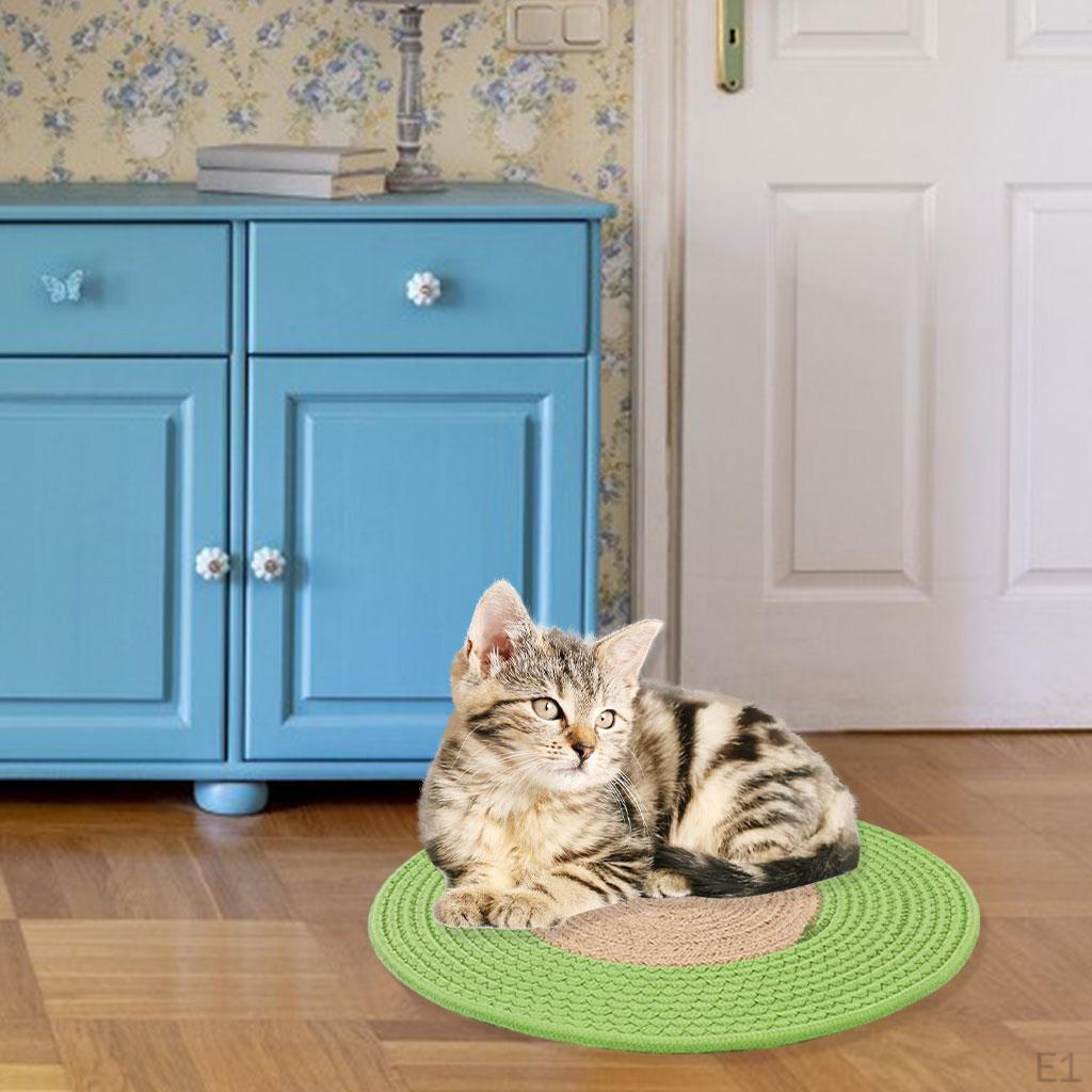 Pad Rope 15.8inch Sleeping Carpet Scratching Mat for Small and Medium Cat Dog Protecting