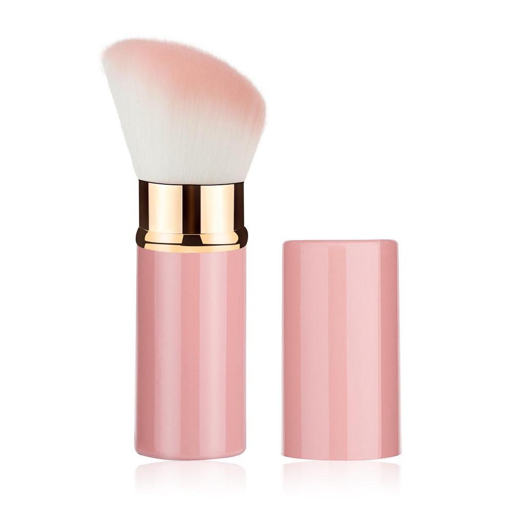 Retractable Travel Makeup Brush: Portable Blush & Powder Tool