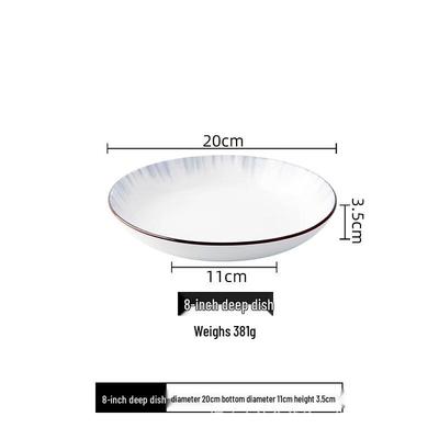 Abay 8-inch Deep Ceramic Plate