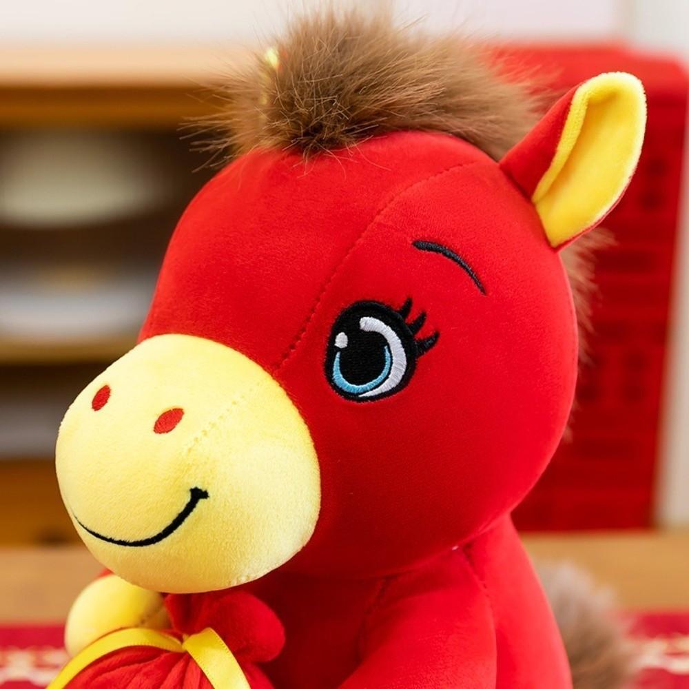 Mascot Dolls Plush Horse Doll Year of Horse Horse Stuffed Animal Stuffed Animal Toys School Dorm