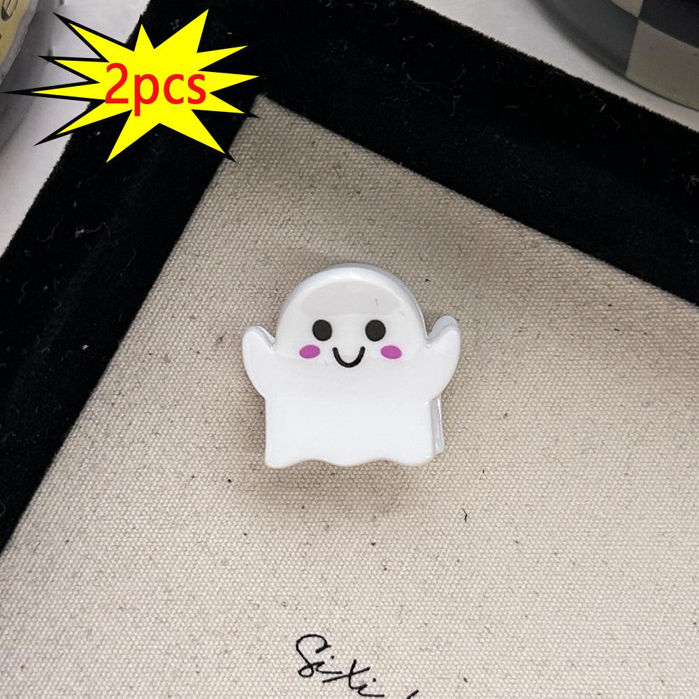 2pcs Halloween Cute Ghost Hair Clip Mini Women's Decorative Products Holiday Funny Hairstyles Accessories