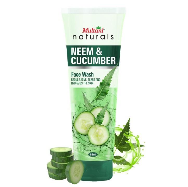 Naturals Neem & Cucumber Face Wash - 65 ml, Neem Face Wash 65 ml
