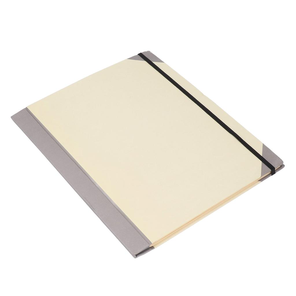 Document Organizer Folio Secure Storage Prevent Loss PU Leather Expanding File Folder Beige