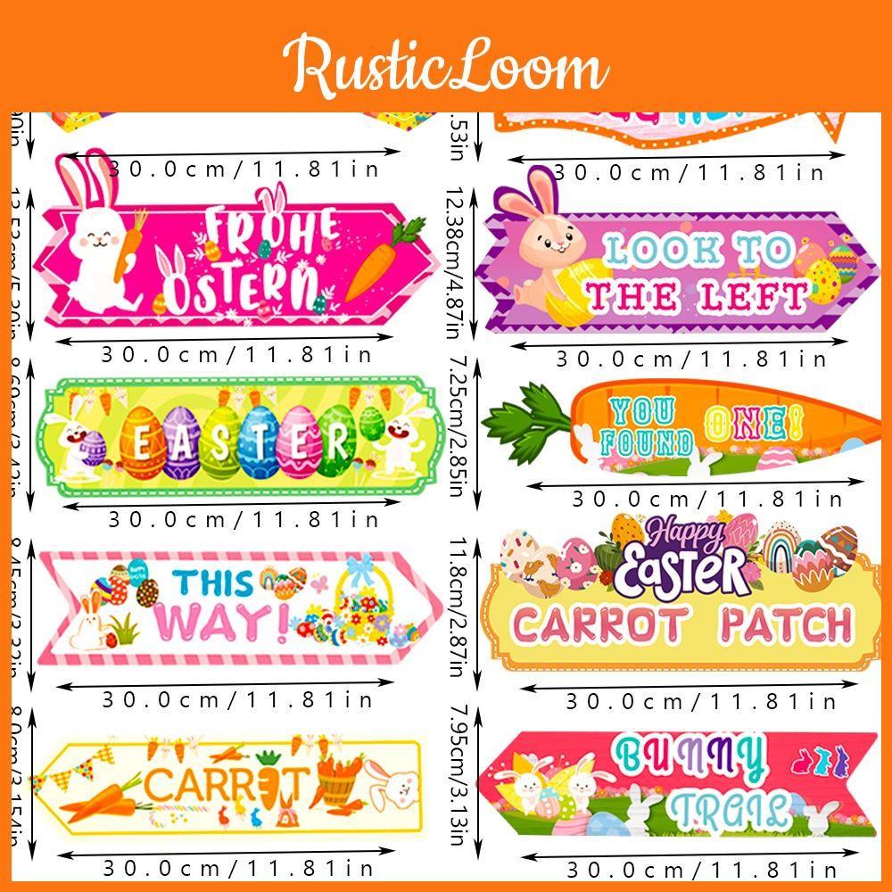 Radish Rabbit Easter Lawn Paper Road Sign For Daily Party Supplies Decorative