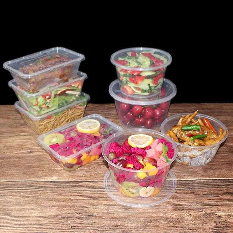 Churong 750ml Rectangular Disposable Lunch Boxes with Lids