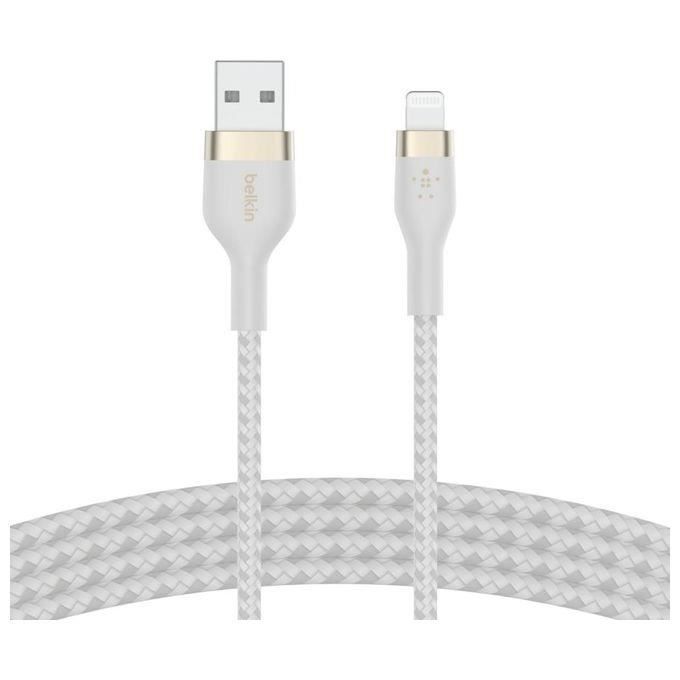 Belkin Câble À Gaine Tressée USB-A Vers Lightning BoostCharge Pro Flex (3 M), Certifié MFi, Pour iPhone 14, 13, 12, Pro, Max, Mini,
