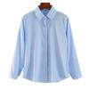 Women's Flocked White Long Sleeve Warm Fleece Shirt - Formal Workwear, Autumn/Winter 2025