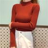 Women's Ruffle Half High Neck Long Sleeve Sweater - Early Spring & Autumn Style