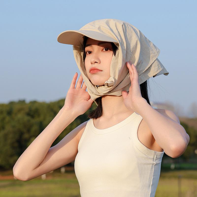 Fashionable And Versatile Quick Drying Headband Duckbill Hat Women'S Outdoor Sun Shading Hat Baseball Cap