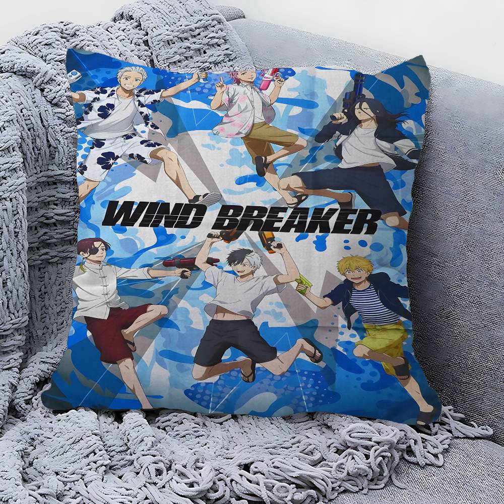 WIND BREAKER Anime Pillow Cover for Bedroom Room and Living Room Sofa Decorative Cushion Cover