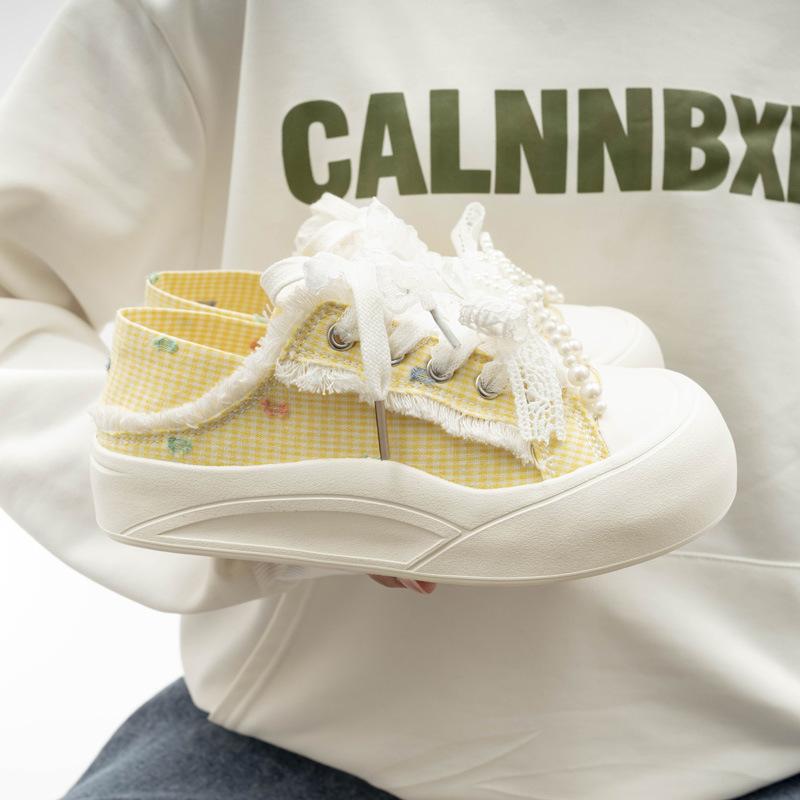 Beier heightening canvas shoes spring new casual shoes thick baseplate shoes