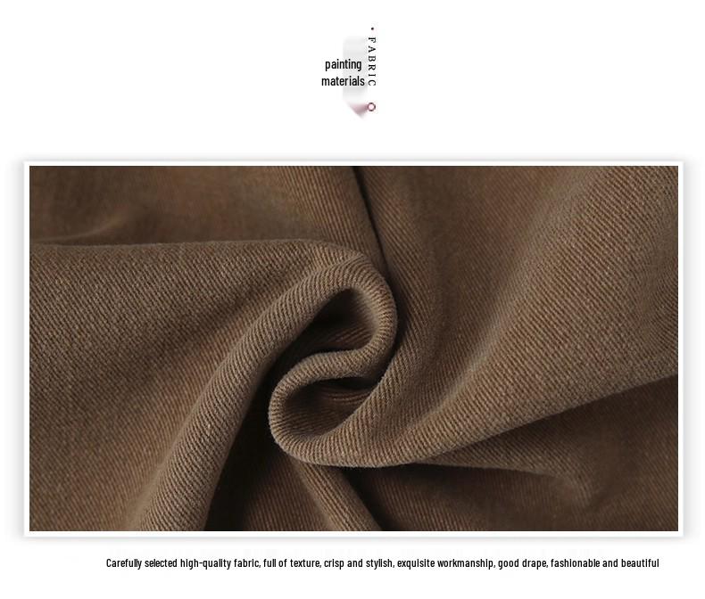 2025 Autumn/Winter High Neck Knit Sweatshirt with Long Sleeve & A-line Long Skirt Featuring Pocket Design