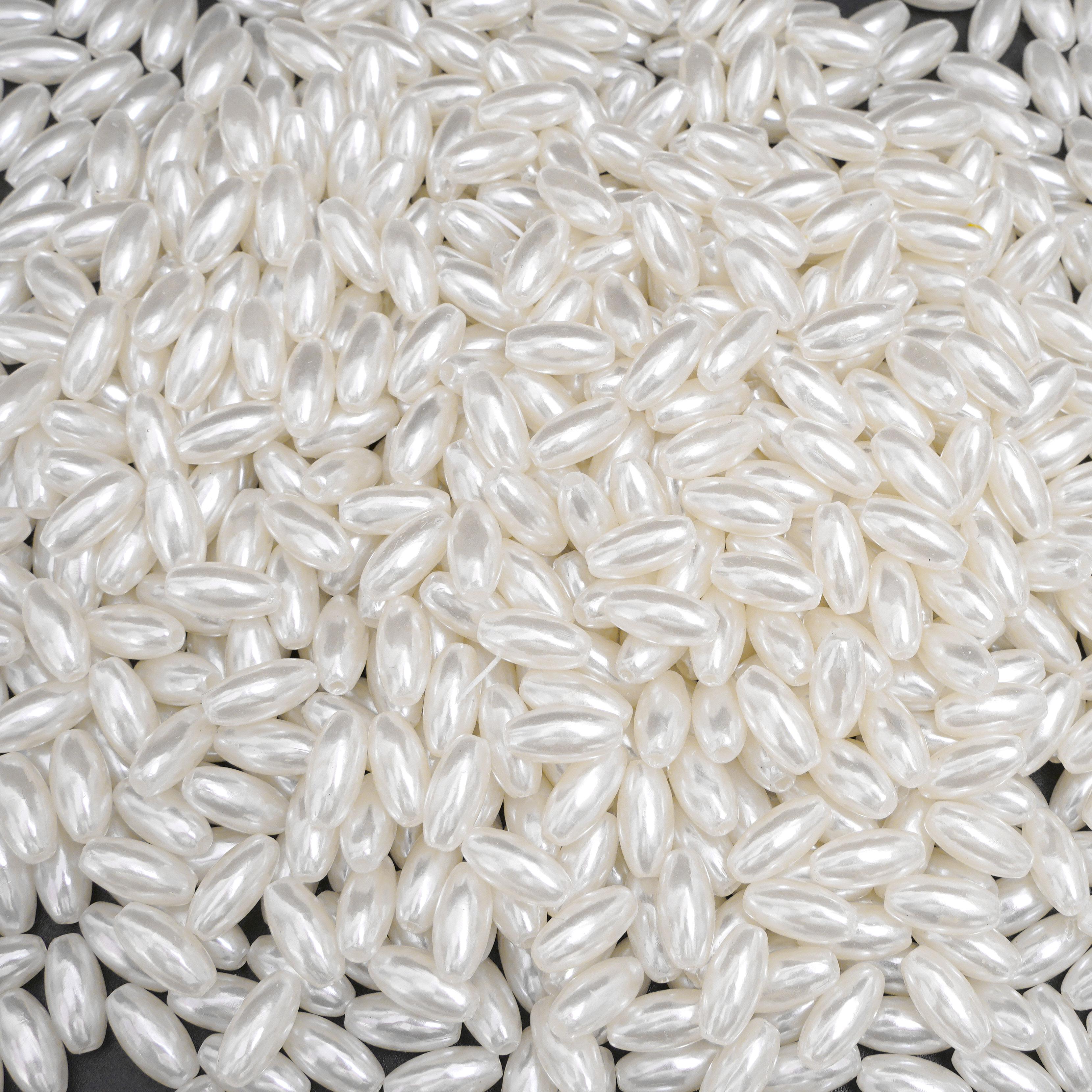 

50/100 шт. Білі Високої Яскравості ABS Імітація Перлів у Формі Краплі Води Розсипні Намистини Для DIY Браслетів Намист Виготовлення Ювелірних Виробів 6x12mm 100pcs білий