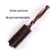 Wooden Boar Bristle Round Barrel Comb for Men & Women's Hair Styling